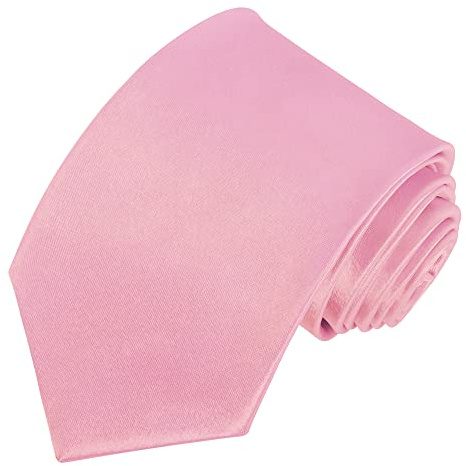 Beaface Men's Ties Solid Color, Plain Ties for Men Silk Ties for Wedding Business (Dark Pink)