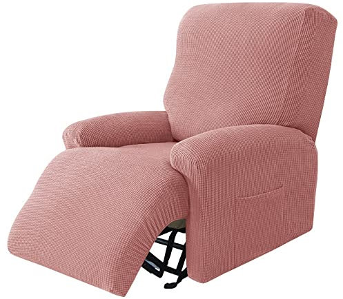 klkjk 4-Teilig Relaxsessel Bezug Stretchhusse Für Relaxsessel Sesselbezug Sesselschoner, Husse Für Relaxsessel 1-Sitzer Sofaüberwurf Mit Taschen Bezug Für Fernsehsessel Sessel-Überwürfe (Color : #70)