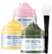 ANAiRUi Maschera Viso Vitamina C Curcuma - Maschera Argilla Alla Rosa - Maschera Fango e Tè Verde Avocado, Maschera Set per la Pulizia Profonda, Purificante, Idratante, 210g