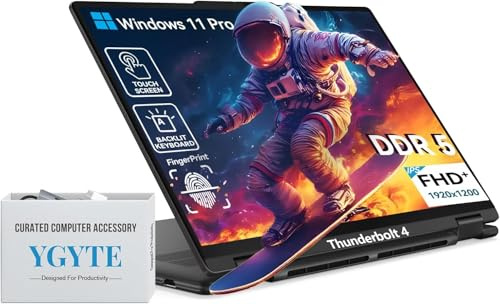 Lenovo 2025 Yoga 7 2 in 1 Laptop Touchscreen, 16 FHD+ 360 Foldable Touch Screen Convertible, Intel 12-Core Ultra 7, Windows 11 Pro|Backlit 10-Key|FP|16GB DDR5 RAM 1TB SSD+512GB PSSD