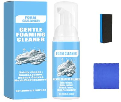 Schuhreinigung Schaum Pflege 100ml für Sneaker, Sneaker Reinigung 4er Set Schuhreiniger Turnschuh-Reiniger Shoe Cleaner zum Reinigen von Schmutz, Flecken (1 Stück,100ML)