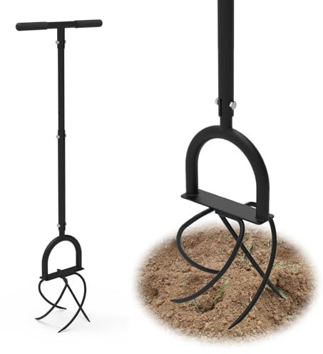 Hand Tiller Garden Claw Twist Tiller Cultivator Tiller Soil Loosener Lawn Aerator, Rototiller, for Garden Bed and Plant Box Cultivator Garden Tools