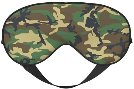 Doppelseitige Augenmaske mit Militär-Camouflage-Druck, Schlafmaske für Männer und Frauen, weiche und bequeme Augenbinde für Reisen