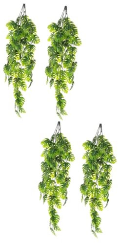 OUNONA 4stücke Künstliche Monstera Pflanzen Grüne Wanddekoration Für Hochzeiten Und Partys Für Innen Und Außenbereiche Naturgetreue Hängedekorationen Für Traumhafte Fotomotive