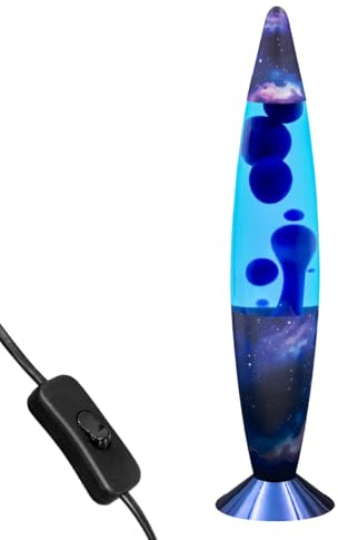 Global Gizmos 49009 Galaxy Lava Lamp/Matte Pattern Base/Retro Nostalgia/Relaxing Mood Light / 16 Inch Height