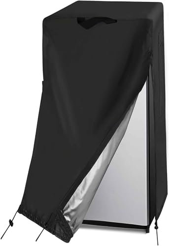 Housse de Réfrigérateur Mini Congélateur, Schutzhülle Imperméable Anti-Poussière pour Frigo à Boissons, Verkleidung Résistante pour Congélateur Vertical Extérieur