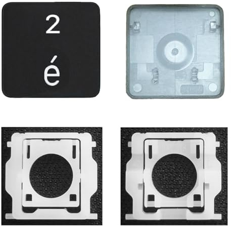 CTBDZ Individual Key Cap with Hinge Replacement for MacBook Pro (M1 M2) A2141 A2251 A2289 A2338 A2442 A2485,Replace for MacBook Air A2179 A2337 A2681 Keyboard Keycap (2 é Key)