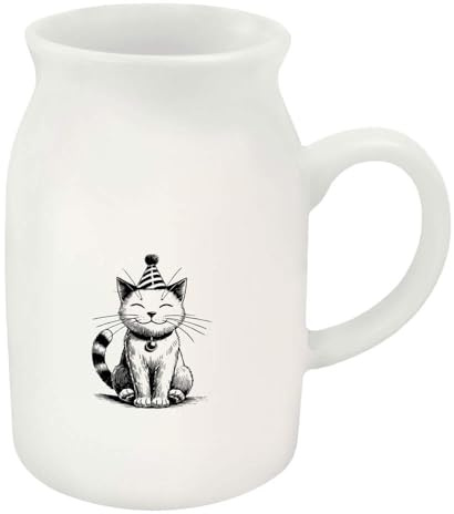 Azeeda 300ml 'Party Cat' Ceramic Milk Jug (MJ00018466)