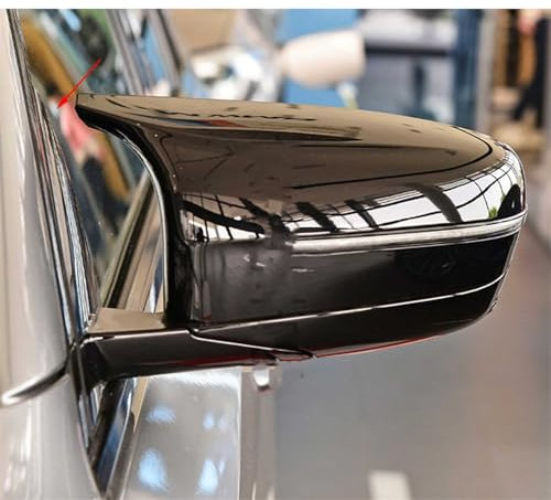 WBWBB Auto Spiegelkappen für BMW 7 Series 2016-2023 G30, Rückspiegelkappe Ersatz für Seitenspiegel Abdeckung Spiegelabdeckungen Set ABS-Kunststoff,Black