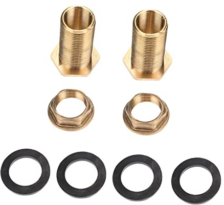 UKCOCO Conector De Latón 2 Piezas Rosca Hembra 3/4 y Macho 1 para Tanque De Agua, Accesorios De Plomería, Instalación Segura y Resistente Corrosión, Conexión para Manguera De Jardín