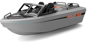 RCXTechPro Mini RC Boot für Erwachsene, Maßstab 1:12, 10 Km/h, Elektrisch Ferngesteuertes Boot Jet Schnellboot mit Bürstenlosem Motor Go-Kart-Boote Wasserdichtes Hobby-Schnellboot für Pool