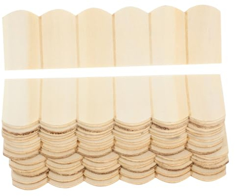 BESPORTBLE 12 pièces Miniatures Tuiles de Toit Bois Naturel pour Maison de Poupée Décoration Miniature Maison Accessoires Décoratifs Réalistes et