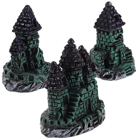 VALICLUD 3stücke Burg Aus Kunstharz Für Aquarium Antike Burg-Dekoration Unterwasser-Miniatur-Dekoration Für
