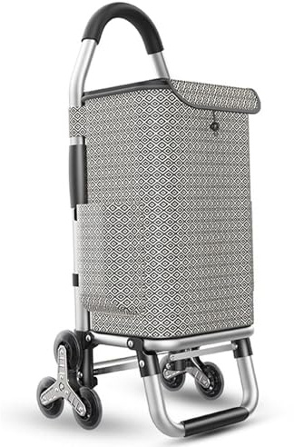 Carrello pieghevole 2 in 1, leggero, impermeabile, con 6 ruote silenziose, design rimovibile per un facile trasporto, ideale per scale e rampe