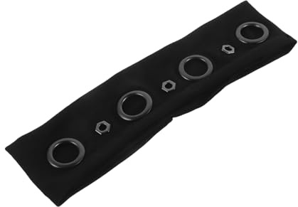 minkissy Elastisches Stirnband mit Ösen für Damen Breites Haarband mit Retro-rohrmuster Bequemer Sitz für Sport und Alltag Einfach zu Reinigen und Langlebig