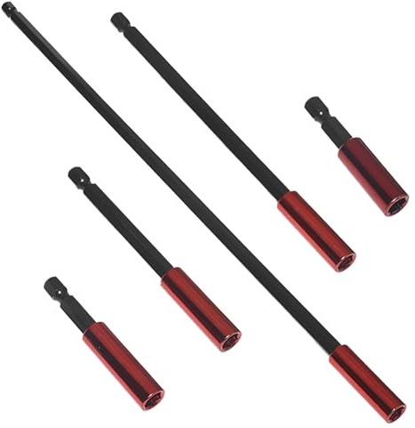 Set di 5 prolunghe magnetiche per supporto per punte esagonali da 1/4, 60/100/150/200/300 mm, attacco per punte a sgancio rapido per trapano, cacciavite e avvitatore a percussione