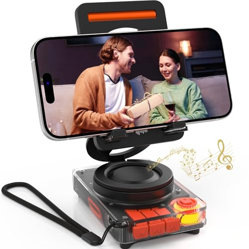 ANCwear Enceinte Bluetooth 5.4 avec Support Téléphone, 5 W, Carte TF | Batterie 1500 mAh, autonomie jusqu’à 10 h, charge Type-C, portée de 12 m, format compact et commandes simples