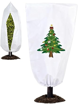 Pflanzenabdeckungen, Schneebarriere, atmungsaktive Decke, Weihnachtsdesign, Frosttuch, Pflanzenschutz, für Baum, Rose, Strauch, Strauch, Gemüse, Obst, Rasen, Hof