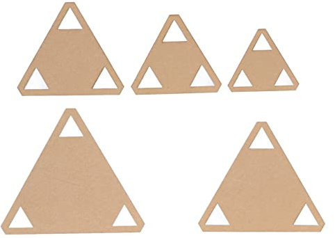 Sunicon 5 st målarmallar, akryl triangulära geometriska återanvändbara kopia ritschabloner
