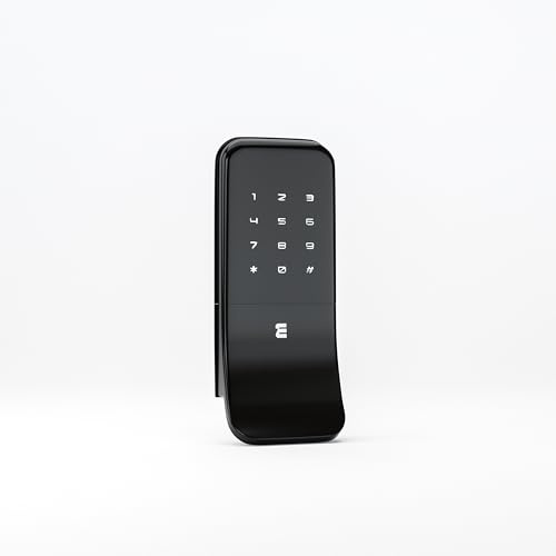 WME DL1 Smart Door Lock, Digital Door Lock, Black, PIN Code Access with Scramble Protection, 76x172x38mm, Aluminum Alloy, Residential & Commercial Use, Modern Ultra-Slim