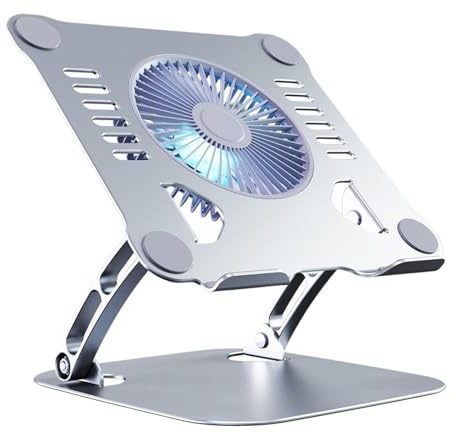 kvcccss Soporte for computadora portátil Soporte de aleación de Aluminio de 11-16 Pulgadas(Matte Silver)