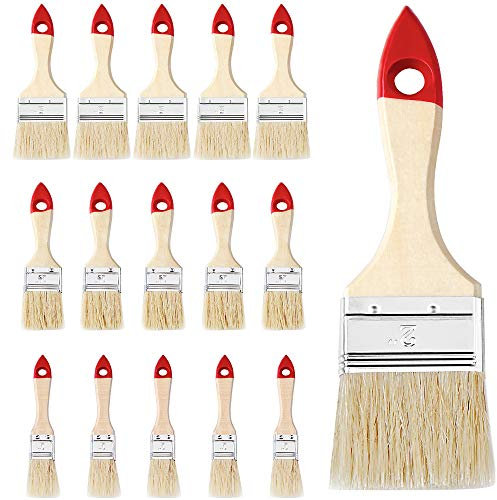 MONZANA® Malerpinsel 15tlg Set 3 versch. Größen für Holzlasur Lacke Farbe Pinselset Lasurpinsel Lackierpinsel Malpinsel