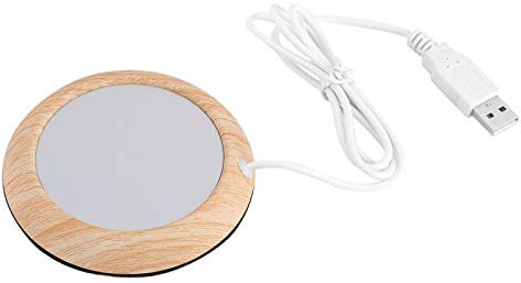 Scalda Tazza USB, Fydun Scaldatazze con Venature del Legno, Tappetino per Tazza per Bevande Calde, Tappetino Riscaldante per Caffè, per Tazza in Ceramica, Tazza in Vetro(Venatura del Legno Brillante)