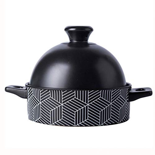Casserole, Round Ceramic Casserole With Lid, Covered Casserole Dish With Lid, Ceramic Stockpot Heat-resistant Soup Pot, A Tagine Pot, 1.3L