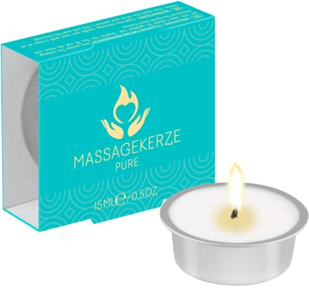 EIS Massagekerze mit sinnlichem Duft | 15 ml | Geschenkidee für Sie & Ihn | Natürliche Inhaltsstoffe für erotische Massagen | Pflegende Rezeptur ideal als Geschenk