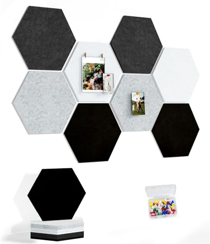 Groß Filz Pinnwand Selbstklebend Korkplatte Filzplatte mit 30 Pinnnadeln, 8 Stück Korkwand Filzboard Memotafeln Bulletin Board Memo Boards Wanddekoration für Büro Küche