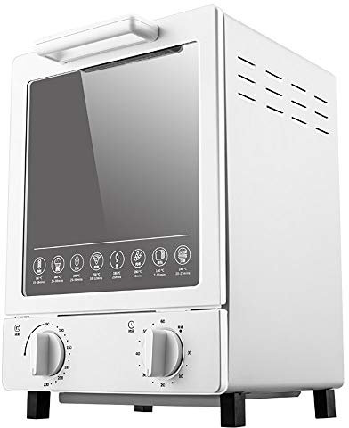 Horno Mini 12L Multifuncional Vertical Para El Hogar, Horno Eléctrico De Escritorio Blanco, Ajuste De Temperatura De 70-230 °, La Posición De Horneado De Tres Capas Ahorra Más Espacio, Puede Ayudarl