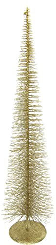 Flair Flower 244259GO - Árbol de Navidad con Purpurina, diseño de pirámide, Color Dorado, Aprox. 80 cm