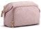 BAGSMART Kosmetiktasche, Schminktasche, Makeup Bag mit Großer Weit Offener Tasche, Reise Kosmetiktasche für Toilettenartikel Zubehör(Rosa)