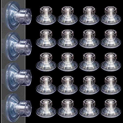 Aimeke Lot de 24 ventouses avec filetage Ø 45 mm - Ventouses solides avec écrou moleté pour aquarium, housse de roue, auvent, caravane, camping-car, accessoires de camping