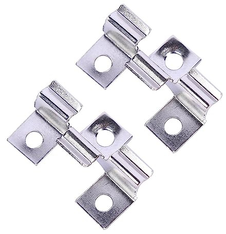 WPC Clips 100 Pcs, Terrassenclips, WPC Dielen Befestigungsclips 8.5mm Edelstahl Befestigungs Clips (100, Silber, 8.5mm)