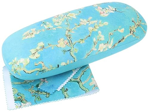 Fridolin Vincent Van Gogh Étui à lunettes imprimé fleurs de cerisier avec chiffon en microfibre