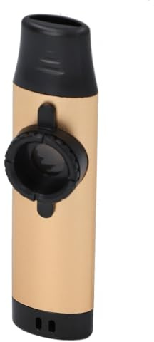 Elektrischer Kazoo mit Tonabnehmer, 4,21 X 1,06 X 0,51 Zoll, Professioneller Metall-Kazoo, 5 Stück Zusätzliche Membranen, Austauschbares Kabel und Box, Musikinstrument mit (GOLD)