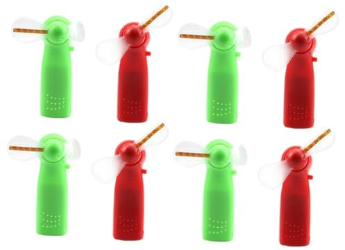 SEWOART 8pcs Hand Fan Usb Mini Led Fan Style Auto-change Patterns Portable Table Cooler for Home Office Random Color