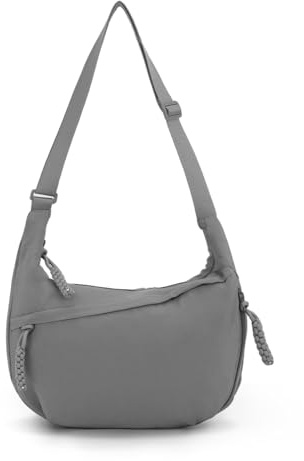 7VSTOHS Borsa a Tracolla da Donna Grande in Nylon, Elegante Borsa a Luna Mezza Luna Con Tracolla Regolabile
