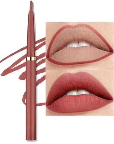 Erinde Matt Lipliner Wasserfest, Drehbarer Lippen Konturenstift Permanent, Smooth Lip Pencil Long Lasting, Langanhaltender Lip Liner, Rosa Lippenstift