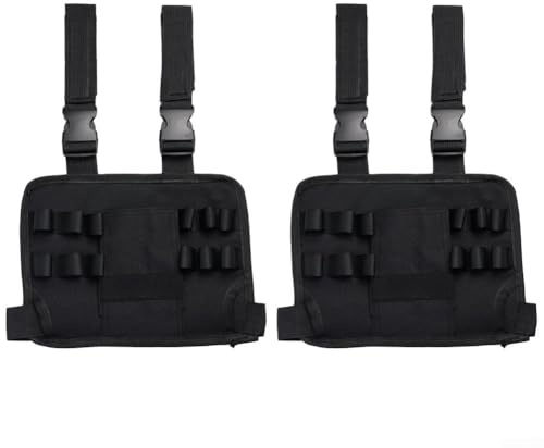 Besttoolifes 2PCS Canvas Tool Belt Pouch, Multi Pockets Nail, Work Tool Pouches With Leg Strap, Hammer Holder, Drill Holster, Screw Pouch For Builders, Carpenters, Gardeners, Electricians