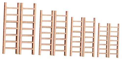 JOINPAYA 8pcs Miniature Ladder Ornaments for Miniatures Wishing Garden Feature