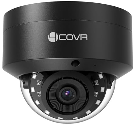 4COVR 4K PoE CCTV Camera Outdoor, 8MP Dome Security IP Camera, ELY54AB8MA | UHD Wired Surveillance with Mic, IK10 Vandal-Proof IP67, AI Human/Vehicle Detection, 2.8mm Lens, 100ft Night Vision(NOT PTZ)