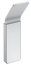 COSMIC NEA Colgador de Pared de Diseño Rectangular y Contemporáneo. Gancho para Toallas con Fijación Adhesiva o por Tornillos. Accesorio de Metal para el Baño Color Acero Mate
