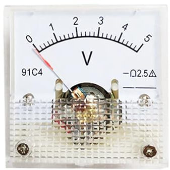 ZBORAVPIX Amperometro analogico da Pannello per Corrente, 1 pz 91C4 Voltmetro analogico da Pannello a puntatore Meccanico Tipo 3V-250V 45x45mm Bianco(150V)