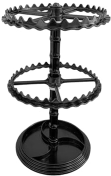 Stand per gioielli rotanti a 360 ° - Raccolto di bracciale a 2 livelli | Servitore del supporto per le orecchie da 28,5 cm, organizzatore di portachiavi, per donne per le orecchie da bagno per le