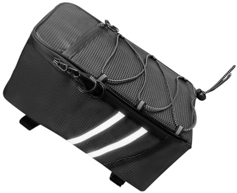LOEFLIFA Sacoche Vélo Multifonction Arrière PU de Rangement pour Porte-Bagages Fixation Sécurisée Antichoc pour Cyclistes Sacoche Selle Vélo Polyvalente pour VTT