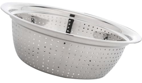POPETPOP Colino per Riso in Acciaio Inox 24 CM Scolapasta per Verdure e Frutta Cestello di Scarico Resistente e Pratico per Uso Cucina Quotidiano