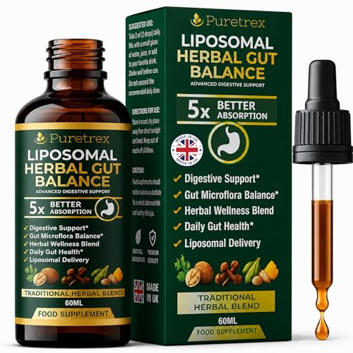 PURETREX Liposomal Herbal Liquid Drops 60ml, Clean Formula, Organic