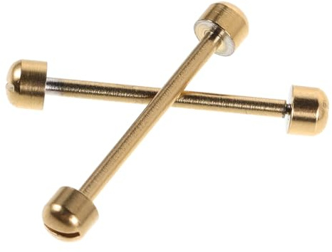 TOPBATHY 2 Piezas Pasador Ajustable de Acero Inoxidable de 18mm para Correa de Reloj Dorado, Varilla de Tornillo para Reparación y Conexión Segura en Pulseras y Relojes